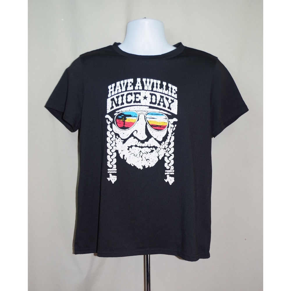 Have A Willie Nice Day Willie Nelson Unisex 2XL (SEE MEASUREMENTS)T-Shirt Black